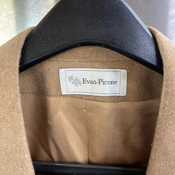 Vintage Evan Picone 100% Wool Blazer 1980s ILGWU Union Made camel tan women’s 8 - Picture 2 of 13
